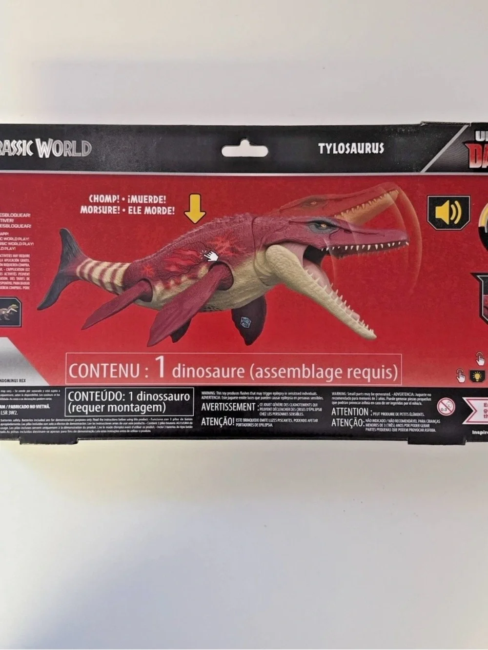 Mattel Jurassic World Tylosaurus in Red and Cream
